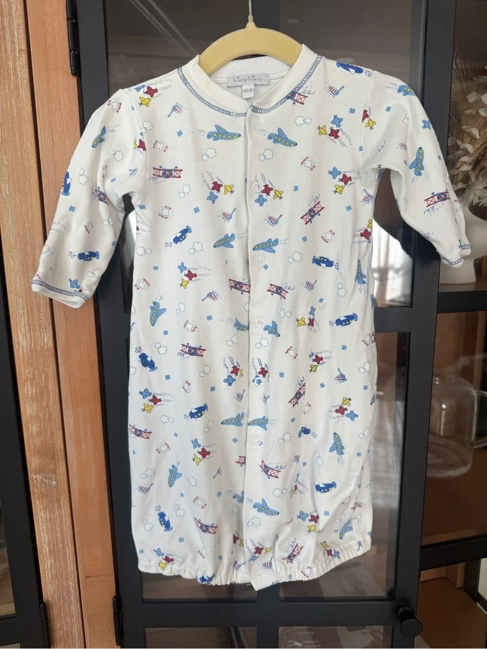 Kissy Kissy converter gown coverall baby boy just plane fun aviators print pima